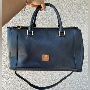 MCM Saffiano Leather Shoulder bag with strap and authenticity card